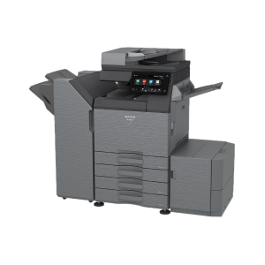 Front view of Sharp BP50M36 black and white multifunction printer