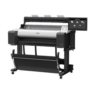 Canon imagePROGRAF TM-350 Z SD-34 large-format printer with an advanced scanning system and a user-friendly touchscreen interface.